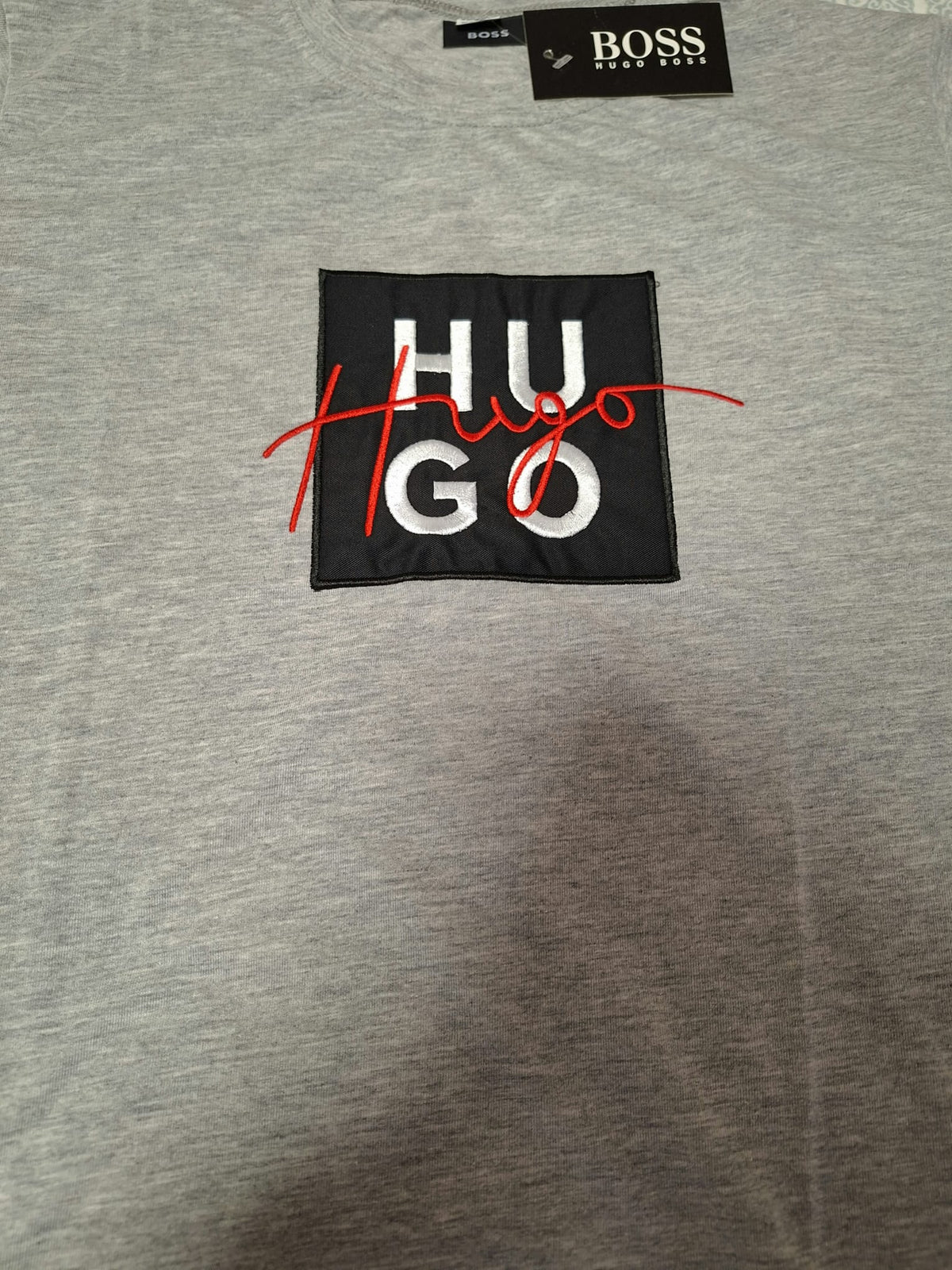 Camiseta HUGO BOSS Hombre Gris Jaspeado