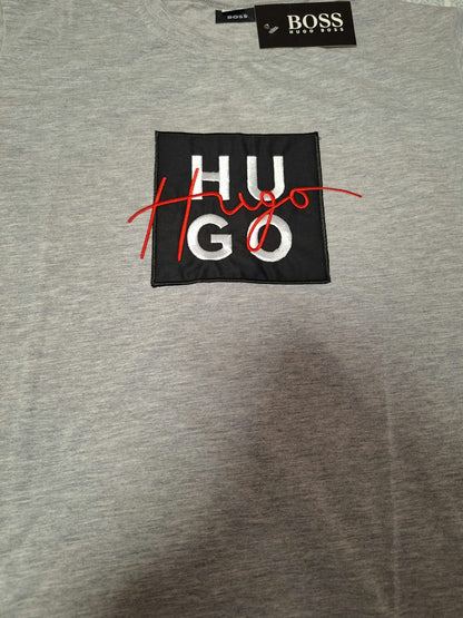 Camiseta HUGO BOSS Hombre Gris Jaspeado