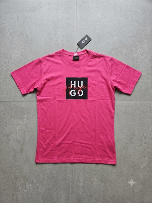 Camiseta HUGO BOSS hombre rosa fucsia