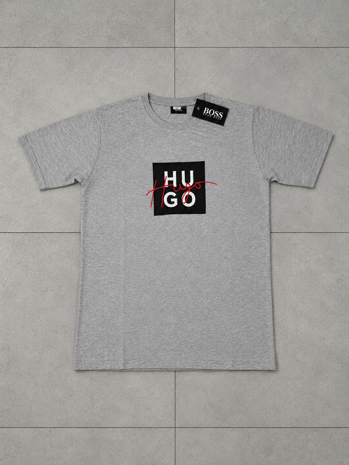 Camiseta HUGO BOSS Hombre Gris Jaspeado