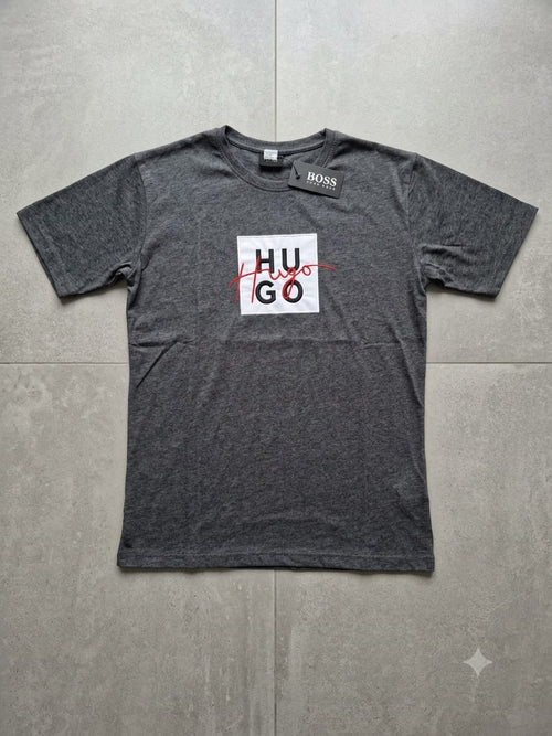 Camiseta HUGO BOSS hombre negro jaspeado