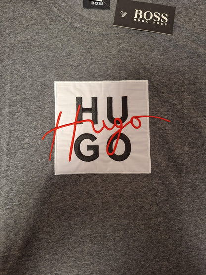 Camiseta HUGO BOSS hombre negro jaspeado