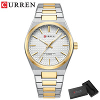 Reloj CURREN blanco y oro con su estuche de regalo