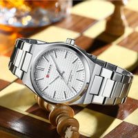 Reloj CURREN de hombre con esfera plateada y brazalete de acero inoxidable
